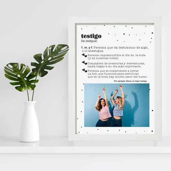 Lámina personalizada Mi testigo de boda