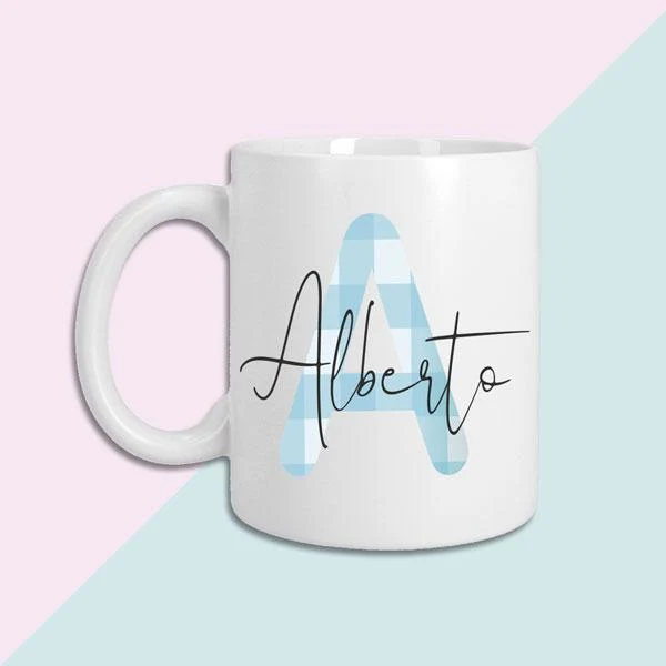 Taza inicial Vichy azul