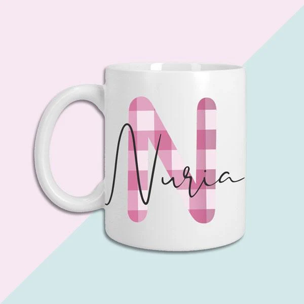 Taza inicial Vichy rosa