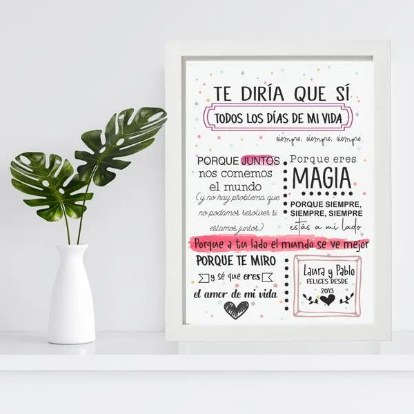 Lámina personalizada Nuestra historia