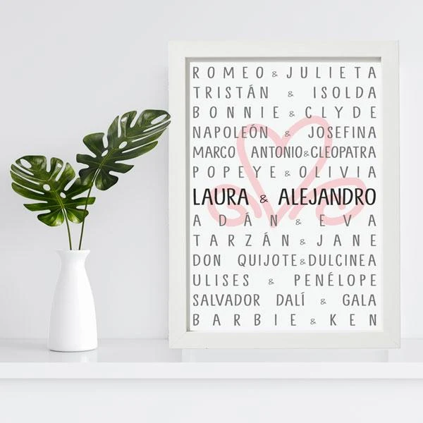 Lámina personalizada Amor de leyenda