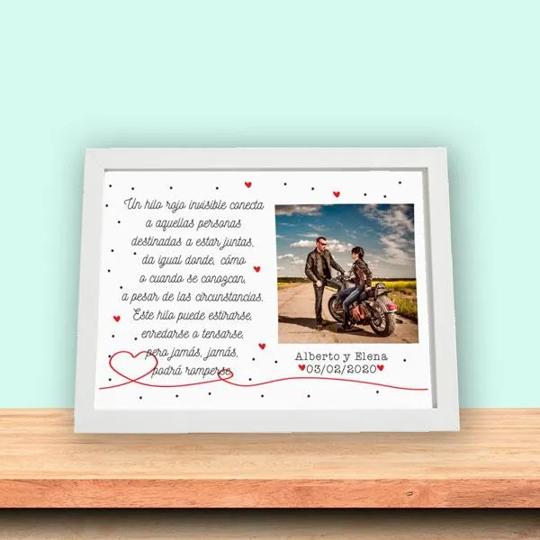 Lámina personalizada con foto Hilo rojo del destino