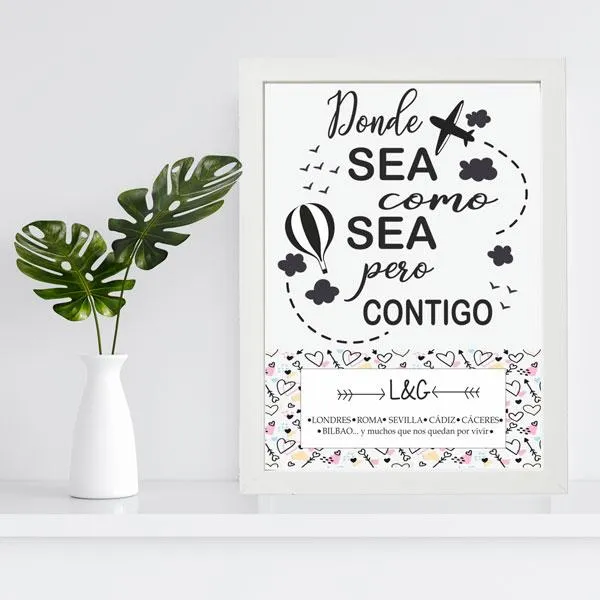 Lámina Donde sea pero contigo