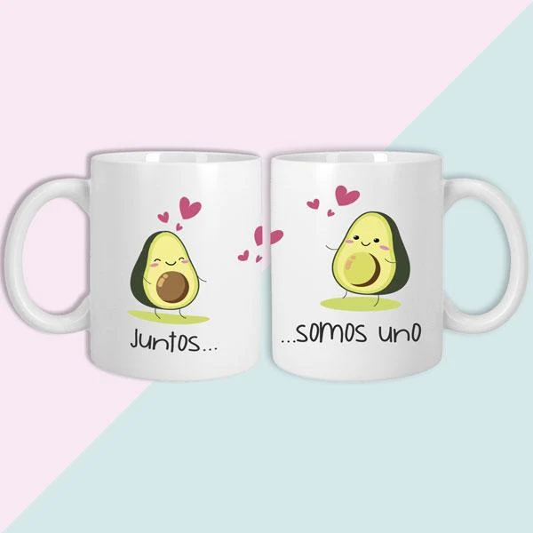 Pack de tazas para parejas Aguacate