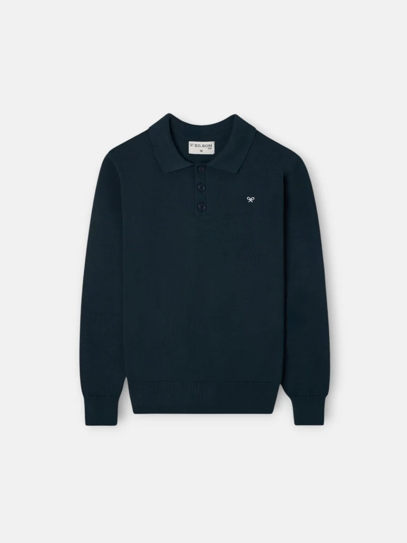 Jersey kids cuello polo verde