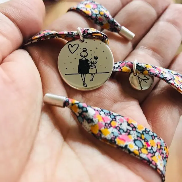 Pulsera de tela Madre e hijos