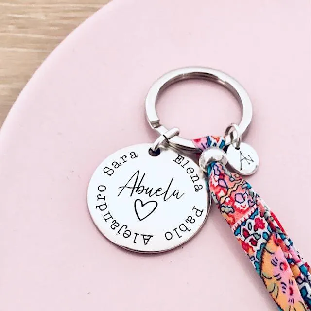 Llavero Personalizado Abuela y Nietos
