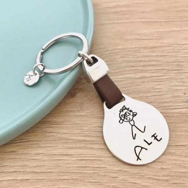 Llavero con dibujo personalizado