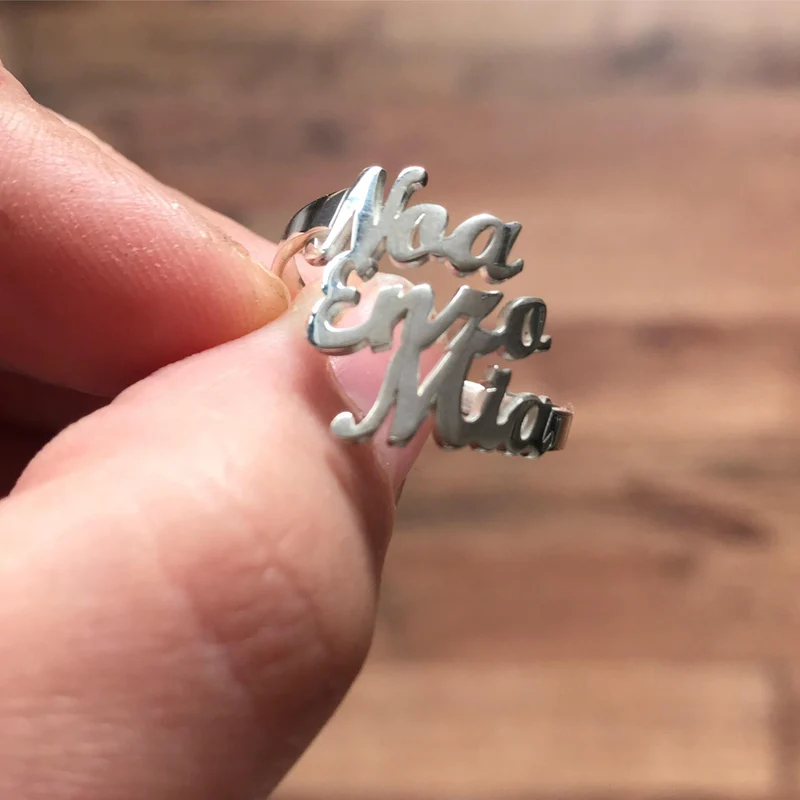 Anillo triple personalizado en plata
