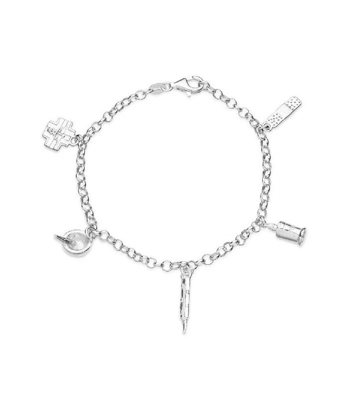 Pulsera Plata Profesiones Farmacéutica