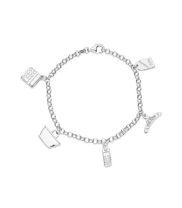 Pulsera Plata Profesiones Dependienta