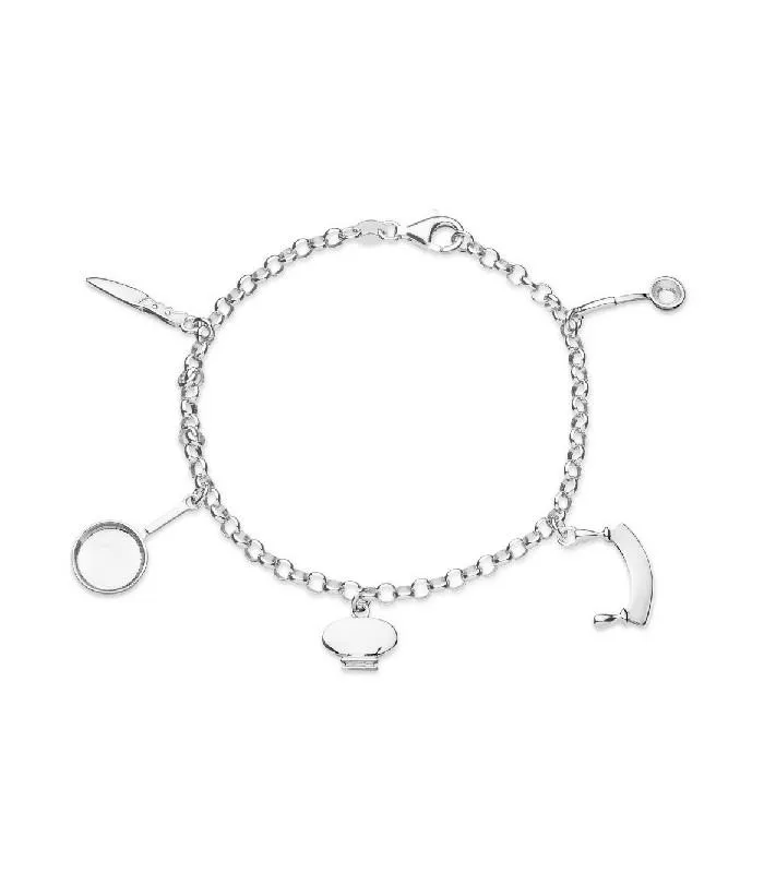 Pulsera Plata Profesiones Cocinera