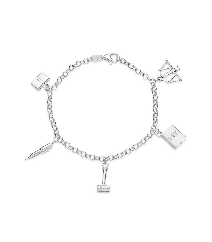 Pulsera Plata Profesiones Abogada