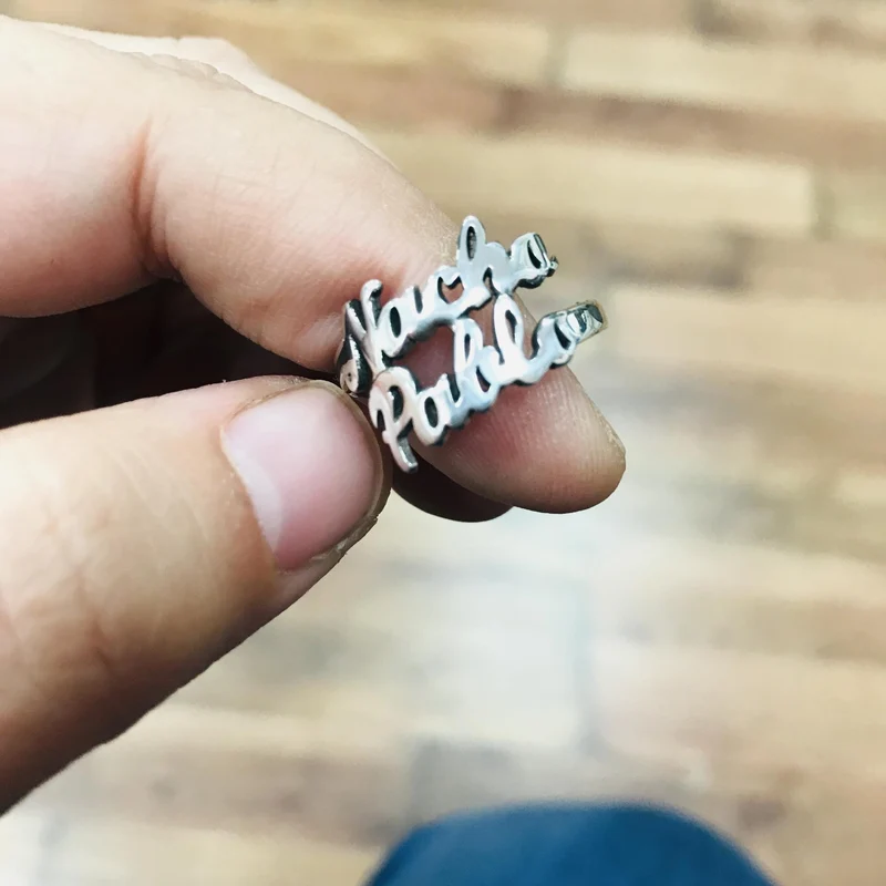 Anillo doble personalizado en plata