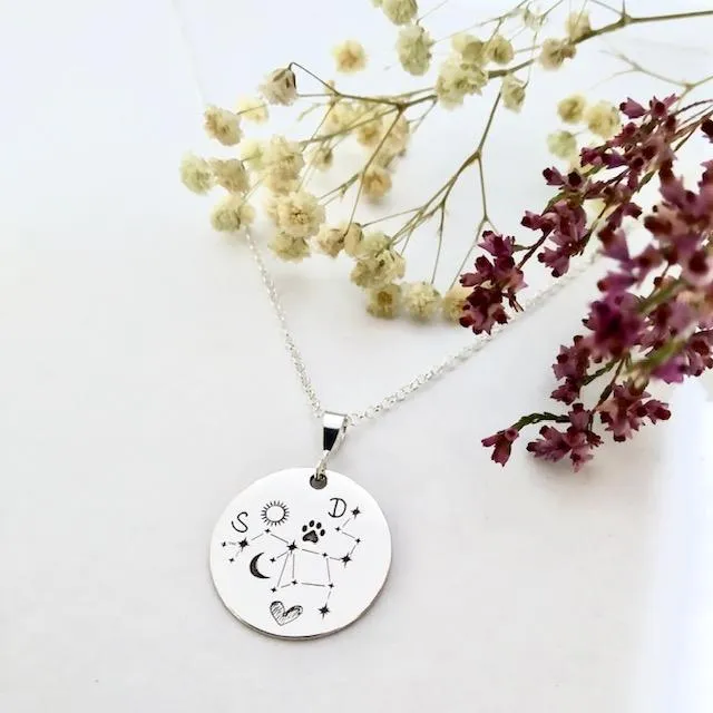 Colgante Plata Constelación Personalizada
