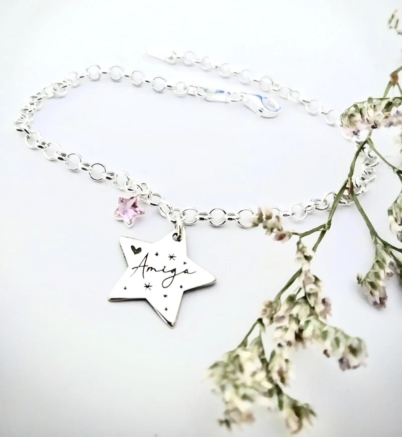 Pulsera Plata Amiga