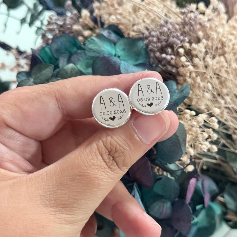 Gemelos Personalizados con fecha e iniciales