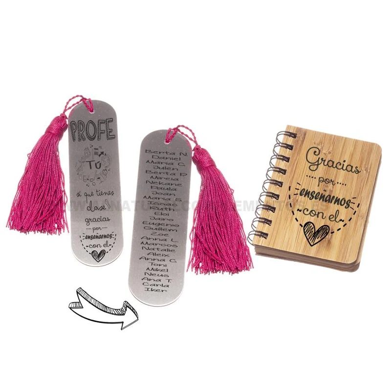 Pack Regalo Fin de curso: Marcapáginas y cuaderno