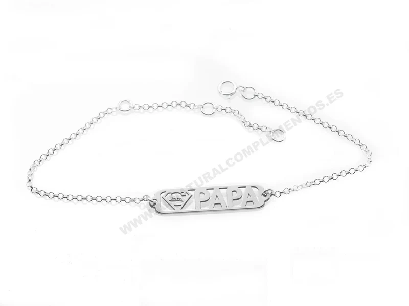 PULSERA DE PLATA SUPER PAPÁ