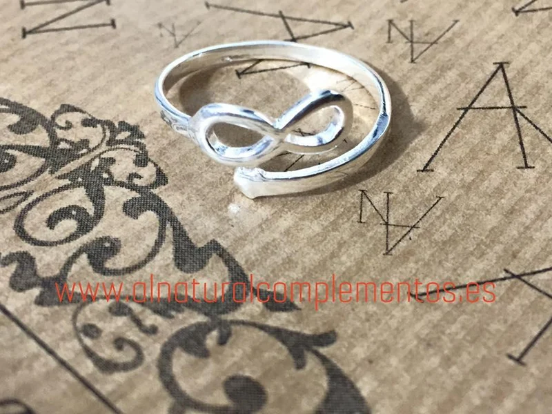 Anillo infinito plata de ley