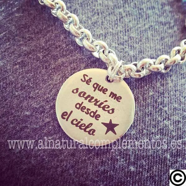 Pulsera Sé que me sonríes desde el cielo