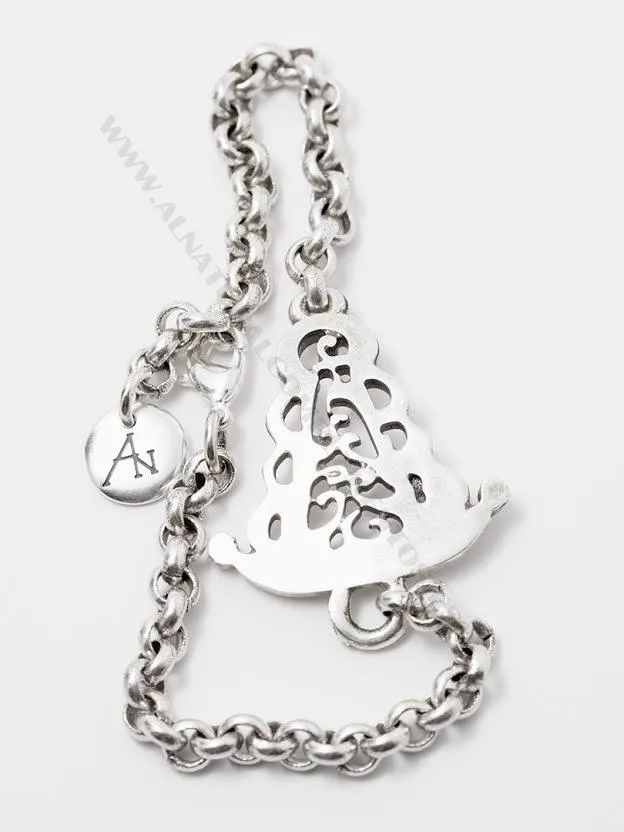 Pulsera Virgen del Rocío con cadena