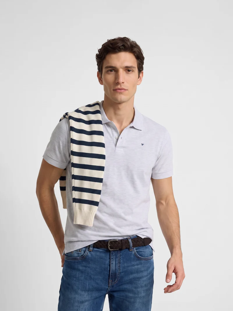 Polo manga corta gris