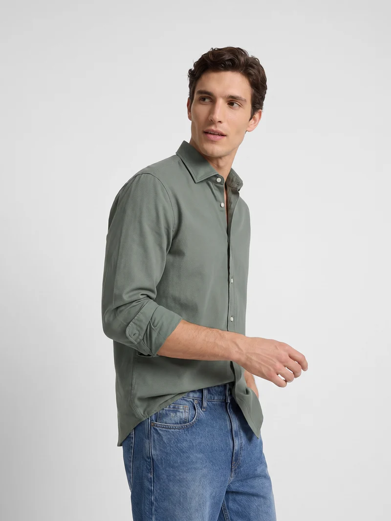 Camisa sport estructura verde