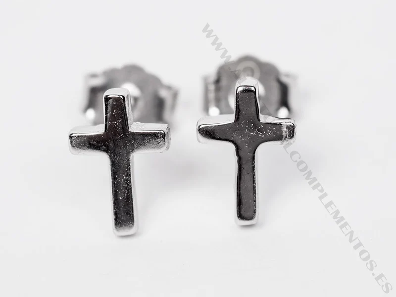 Pendientes Cruz de plata