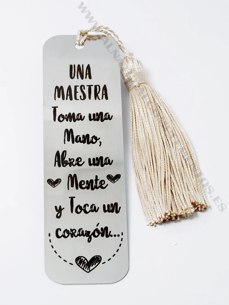 Marcapáginas de acero personalizado