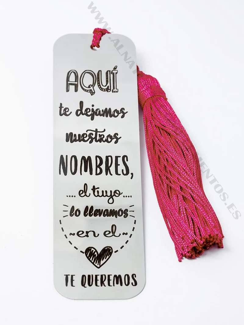 Marcapáginas profesores personalizado con nombres
