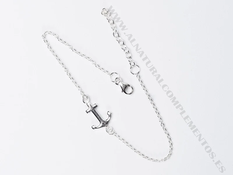 Pulsera Ancla Plata de ley