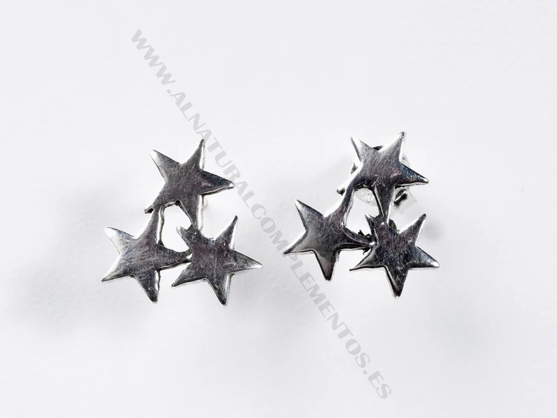 Pendientes Estrellas Plata de Ley
