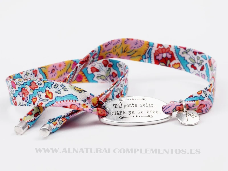 Pulsera de cinta con frase