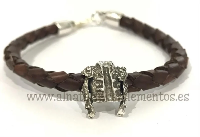 Pulsera Chaquetilla Cuero Trenzado