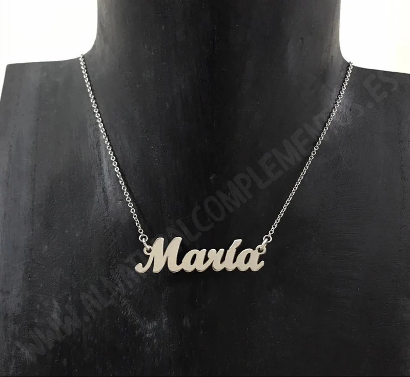 Collar Personalizado Nombre en plata