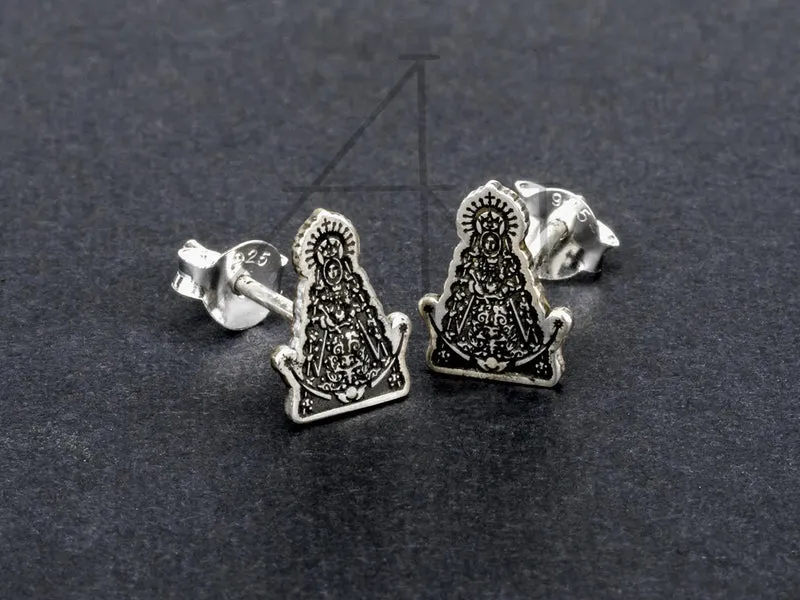PENDIENTES VIRGEN DEL ROCIO DE PLATA