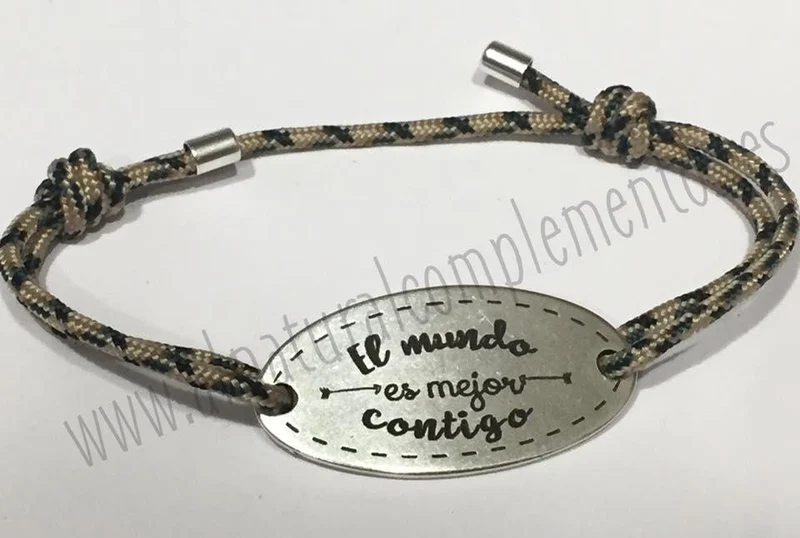 Pulsera Cordón El mundo es mejor contigo