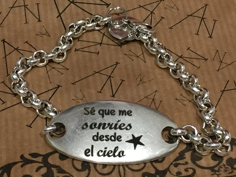 Pulsera ovalada Se que me sonríes desde el cielo