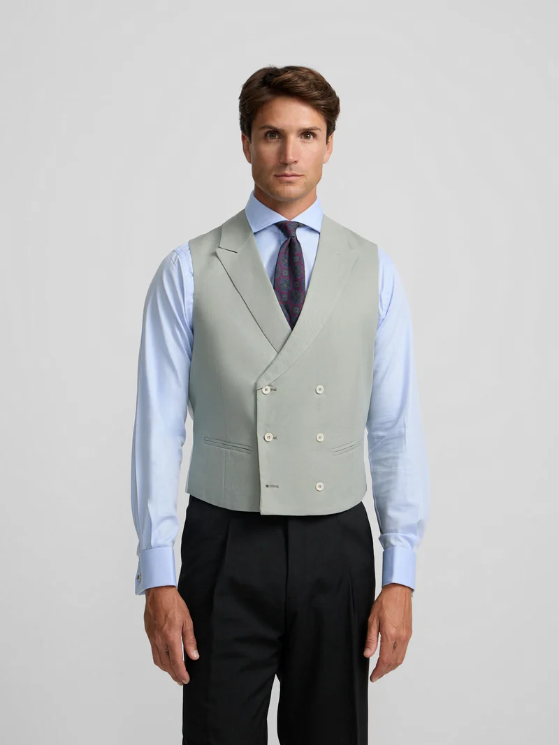Chaleco chaque cuello clasico verde