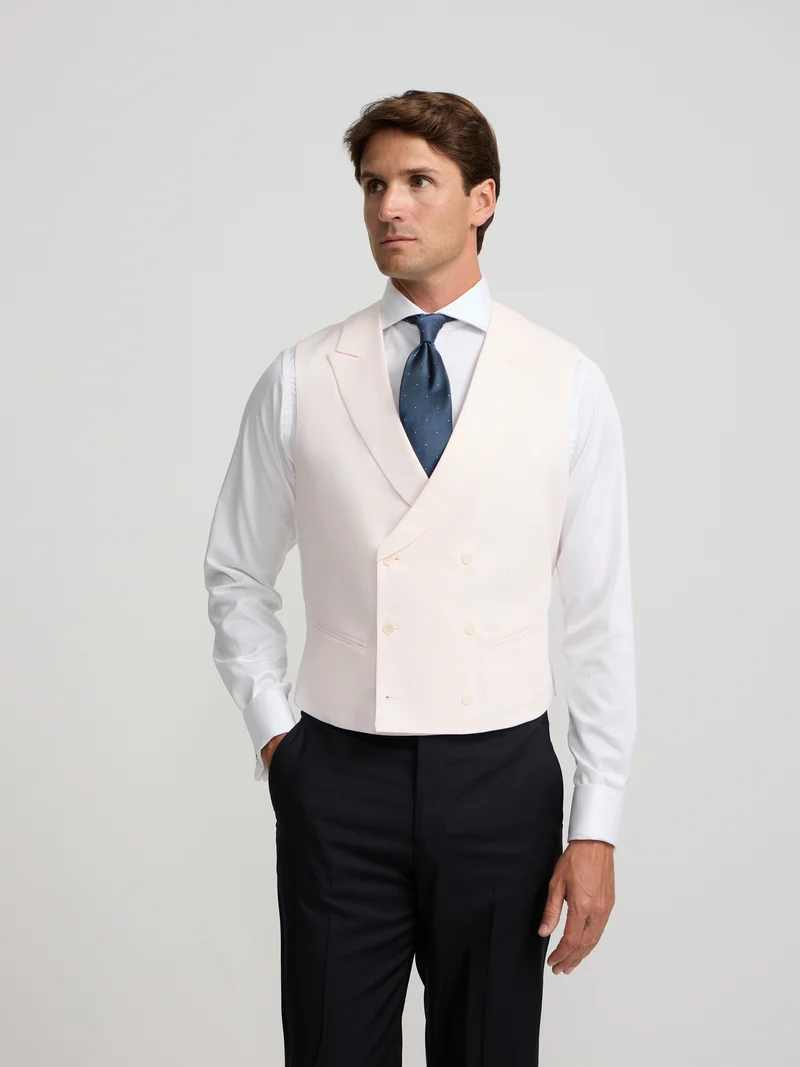 Chaleco chaque cuello clasico rosa