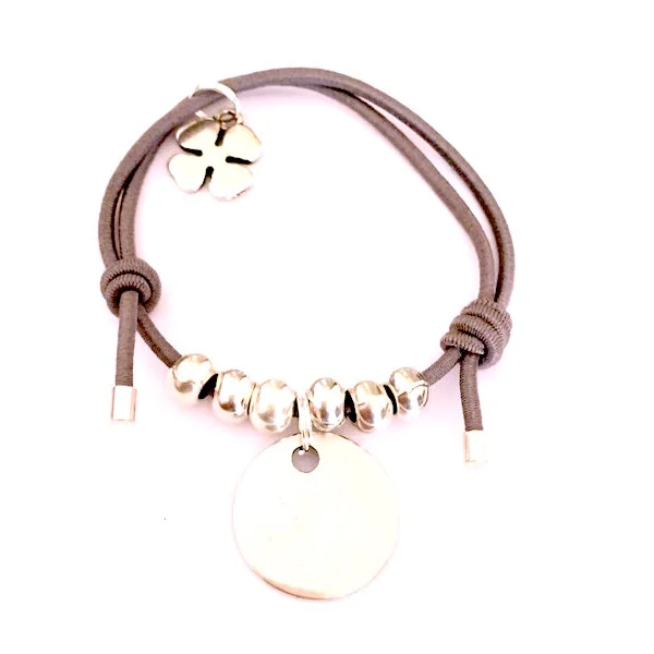Pulsera elástica trébol personalizable