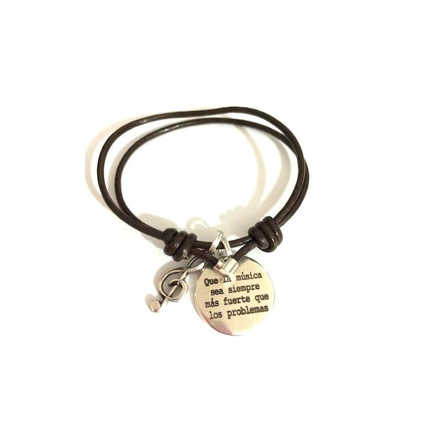 Pulsera cuero Música