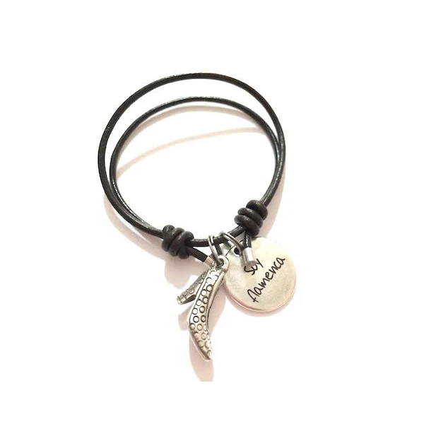 Pulsera Soy flamenca cuero
