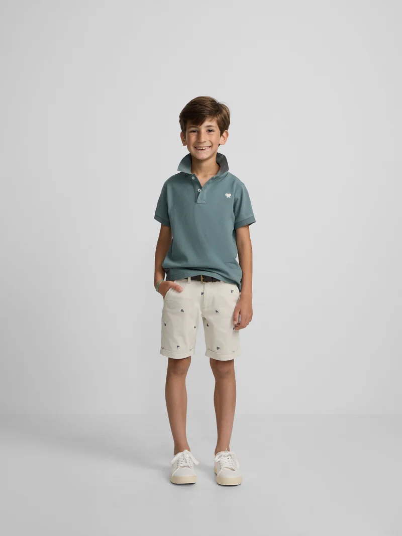 Bermuda kids petit multiraqueta azul piedra
