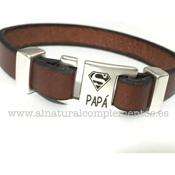 Pulsera hombre Superman: Superpapa, Superprofe, Superentrenador