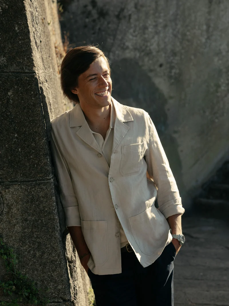 Sobrecamisa unique lino bolsillos beige