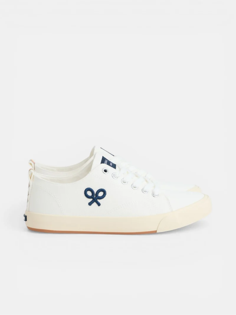 Zapatilla clasica lona blanco