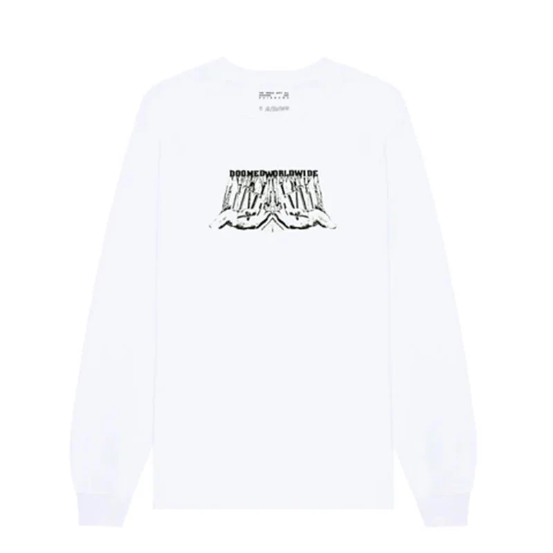 Doomed Nails Long Sleeve T-Shirt - White