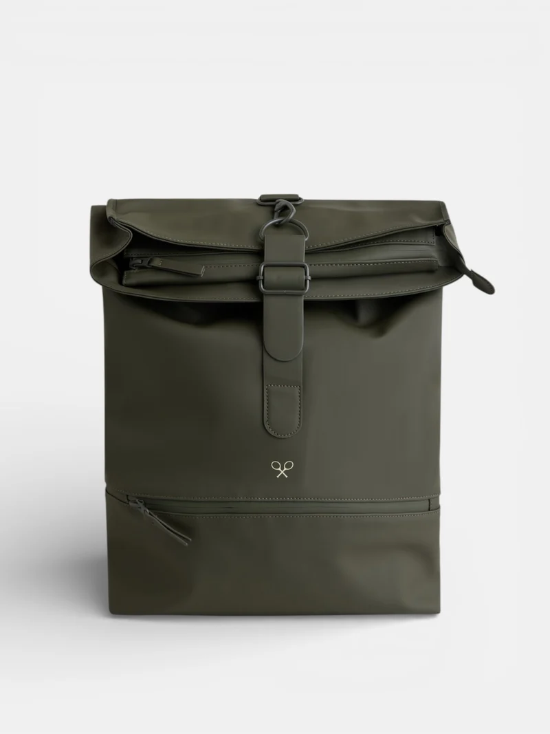 Mochila enrollable waterproof verde